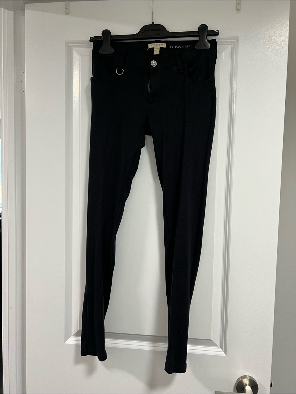 Burberry Black Skinny Ponte Pants - Slim Women's Trousers
